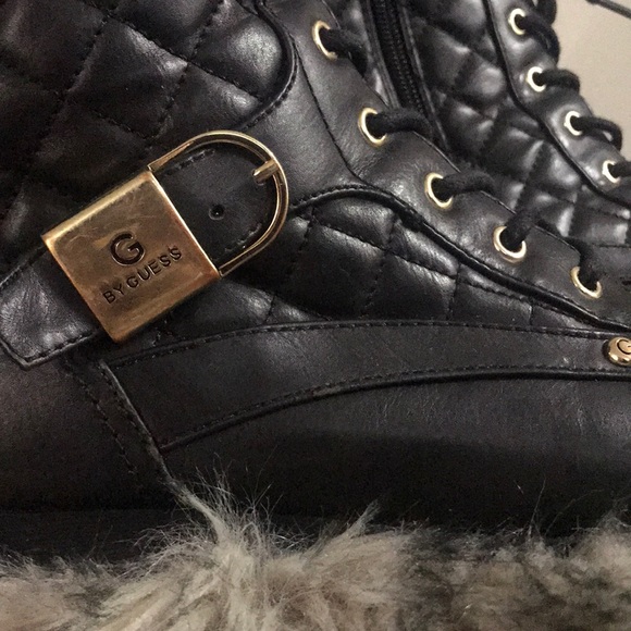 Black cushion style combat boots - Picture 2 of 3